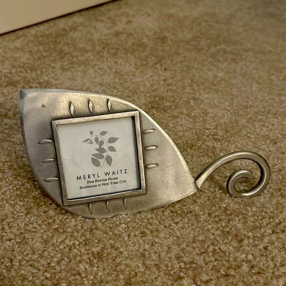 Meryl Waitz Fine Pewter Picture Frame HANDMADE IN NYC! 2.25 inch square